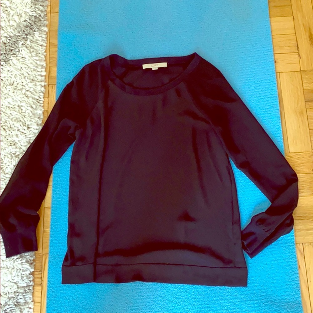 LOFT sheer sleeved blouse